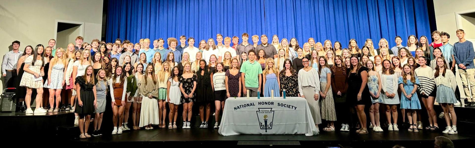 KHS National Honor Society students inducted on the KHS Stage